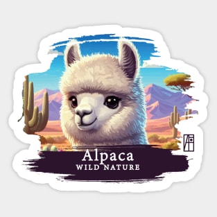 Alpaca - WILD NATURE - ALPACA - 10 Sticker